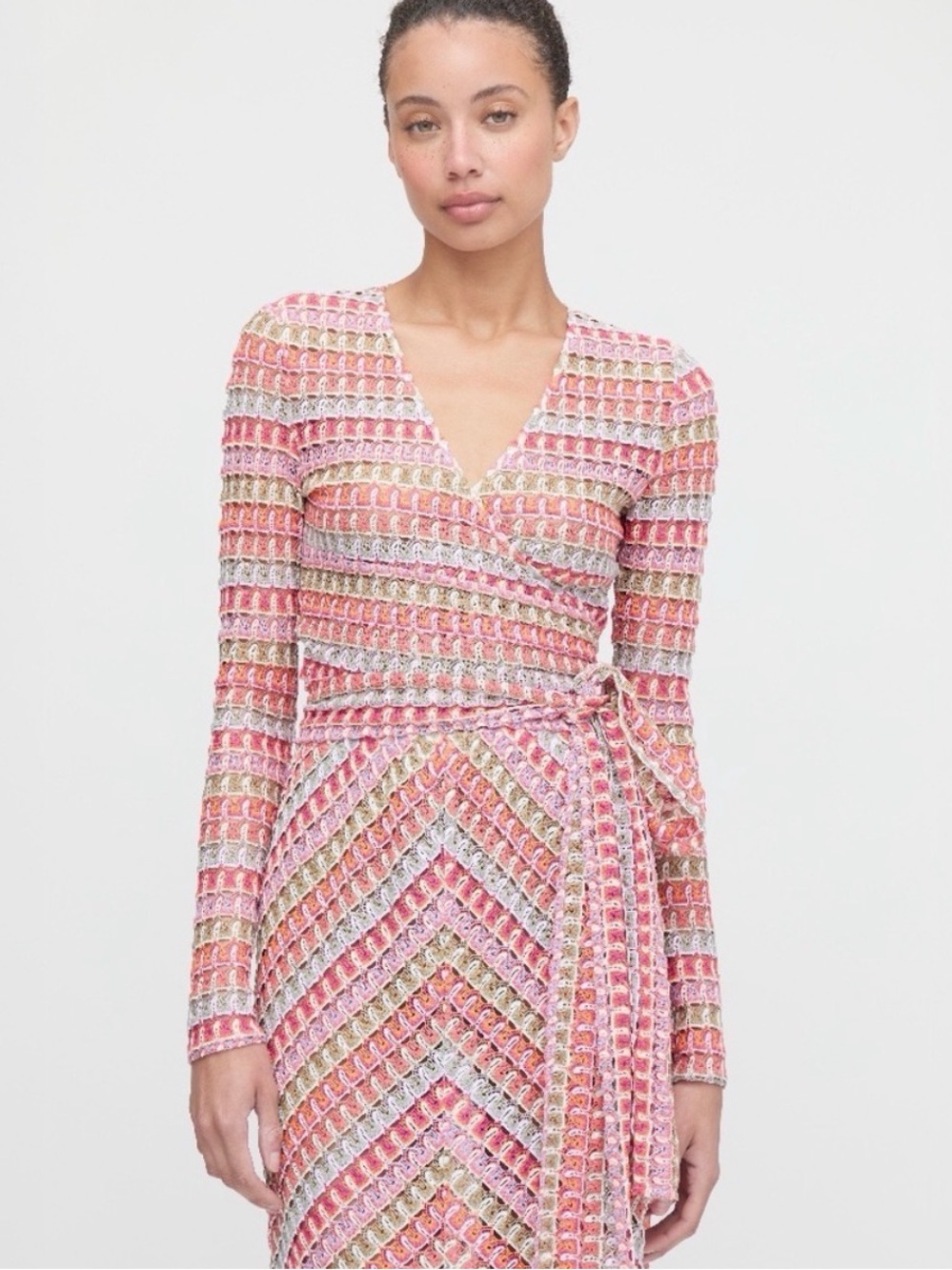 Hill House Home The Aviva Wrap Top  Pastel Crochet Knit
